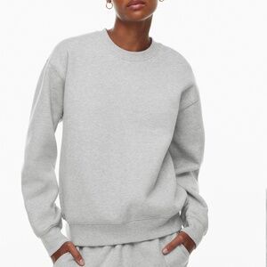 Aritzia Tna Perfect Crew Sweatshirt Grey